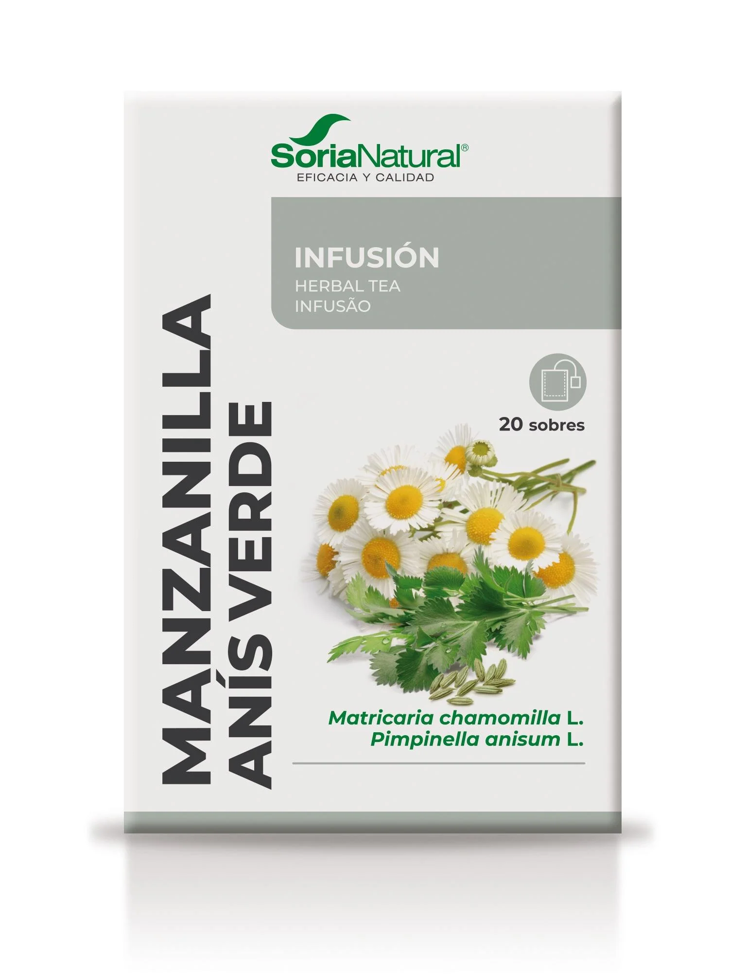 Manzanilla con Anís Verde Infusión · Soria Natural · 20 filtros