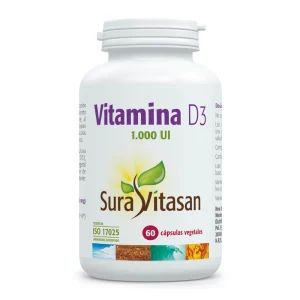 Vitamina D3 1.000 UI · Sura Vitasan · 60 cápsulas